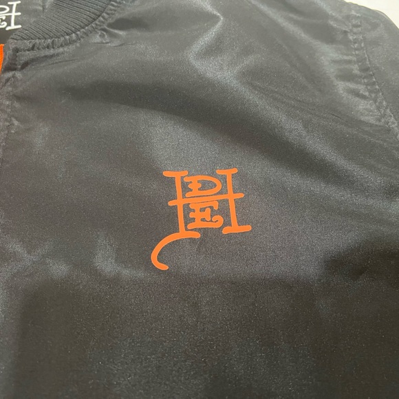 Ed Hardy, Men Bomber Jacket, Death Before Dishonor, Black - Picture 4 of 9